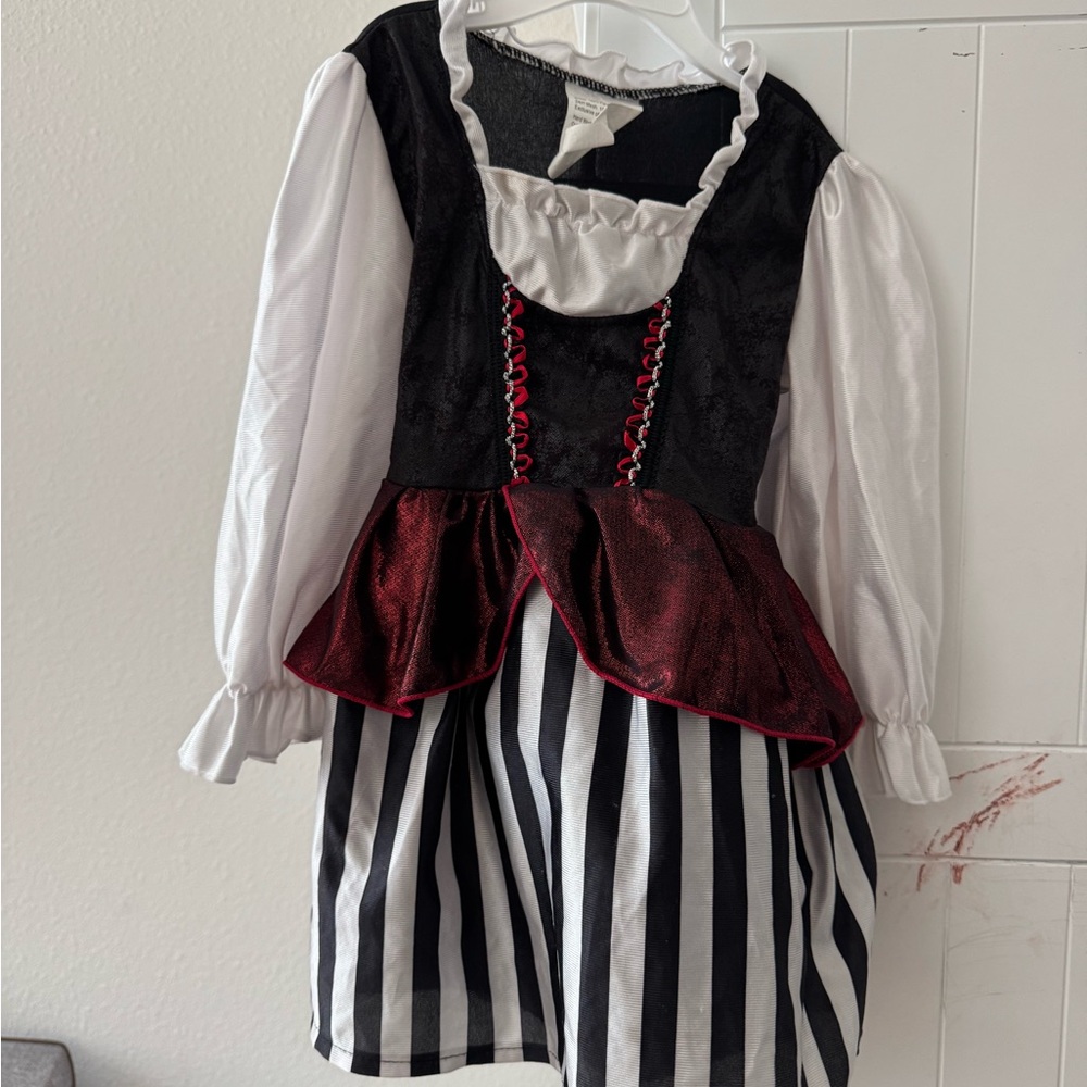 Kids Pirate Costume - Black, White, Red